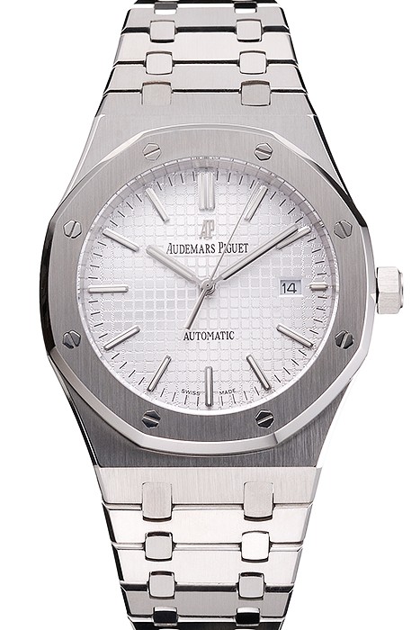 Swiss Audemars Piguet Royal Oak White Dial Stainless Steel Case And Bracelet