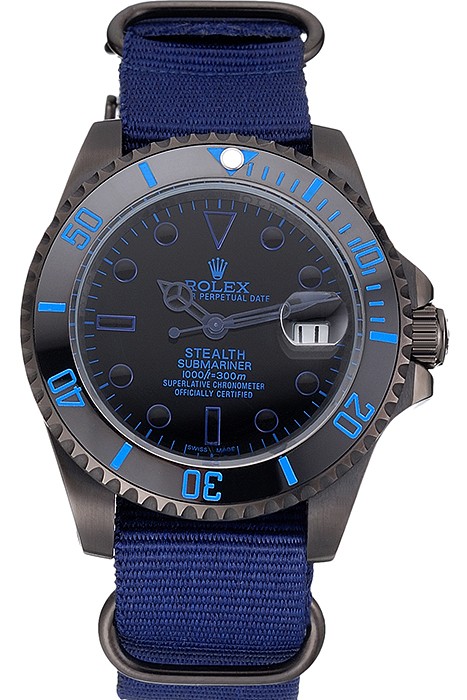Rolex Stealth Submariner Blue Nylon Strap 622008