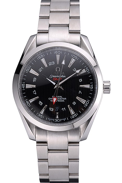 Omega Seamaster Planet Ocean GMT Black Dial Stainless Steel Band   622398