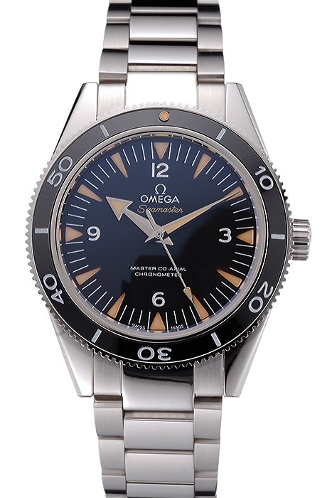 Swiss Omega Seamaster Black Dial Stainless Steel Case And Bracelet  622843
