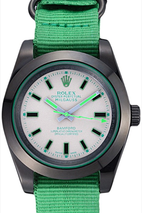 Rolex Milgauss Bamford Green Nylon Strap 622004