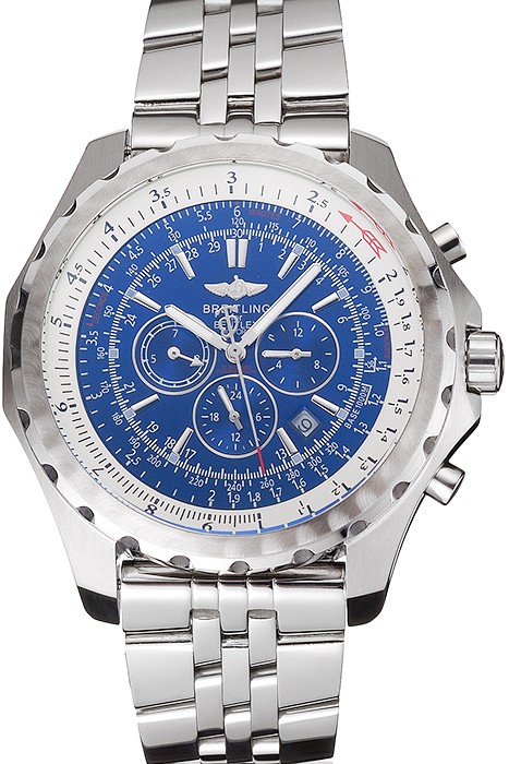 Breitling Bentley Motors T Blue Dial Stainless Steel Case And Bracelet 622222