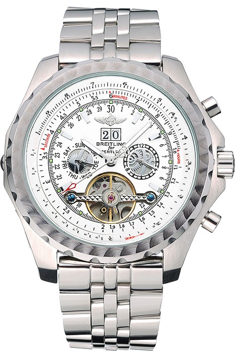 Breitling Bentley Mulliner Tourbillon White Dial Stainless Steel Case And Bracelet  622732