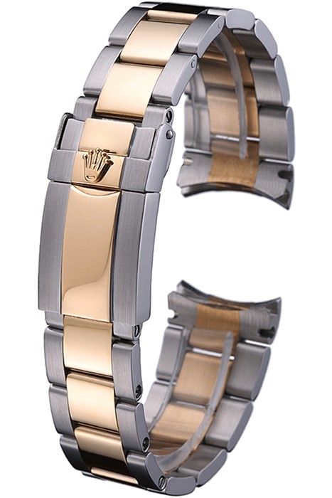 Rolex Plated Yellow Gold and Stainless Steel Link Bracelet  622485