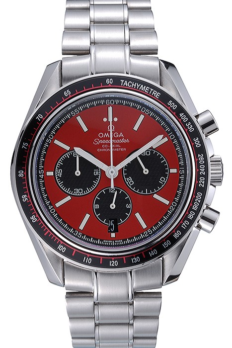 Omega Speedmaster Red Grey Stainless Steel Strap  622054