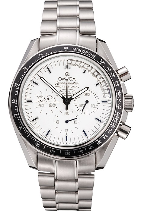 Omega Speedmaster Professional Apollo 13 Silver Snoopy Award White Dial Stainless Steel Case And Bracelet