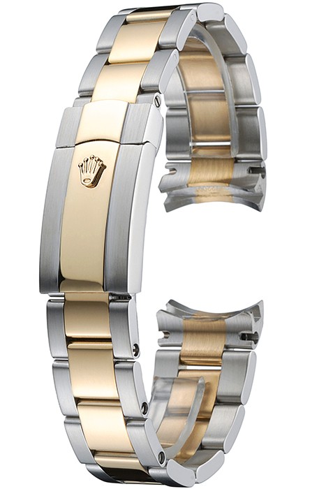 Rolex Plated Yellow Gold and Stainless Steel Link Bracelet  622488