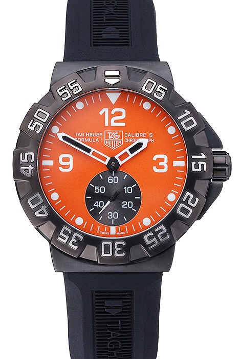 Tag Heuer Formula One Grande Date Orange Dial Rubber Bracelet 622278