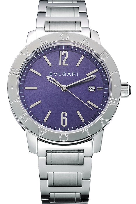 Bvlgari Solotempo Purple Dial Stainless Steel Case And Bracelet  622739