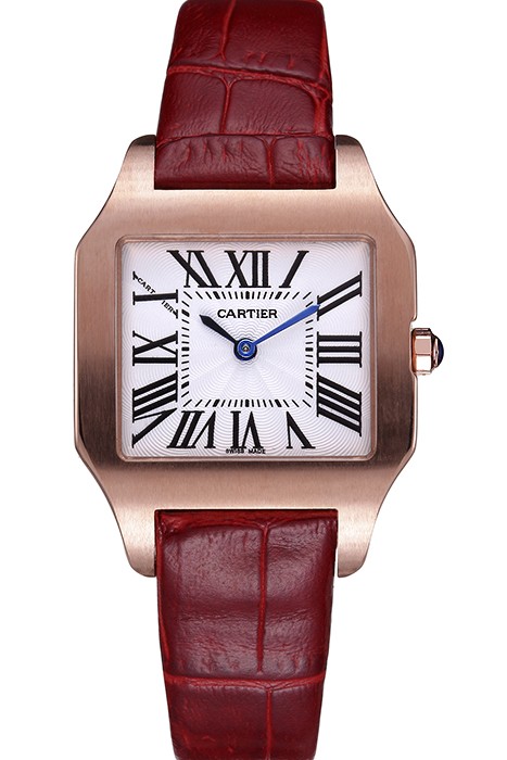 Cartier Santos 100 Polished Rose Gold Bezel 621919