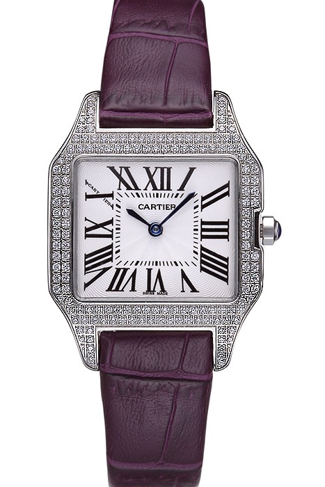 Cartier Santos 100 Diamond Silver Bezel 621911