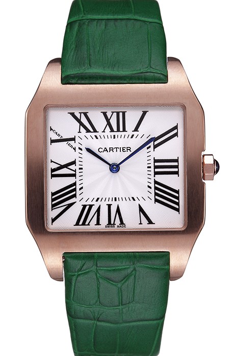 Cartier Santos 100 Diamond Rose Gold Bezel 621933