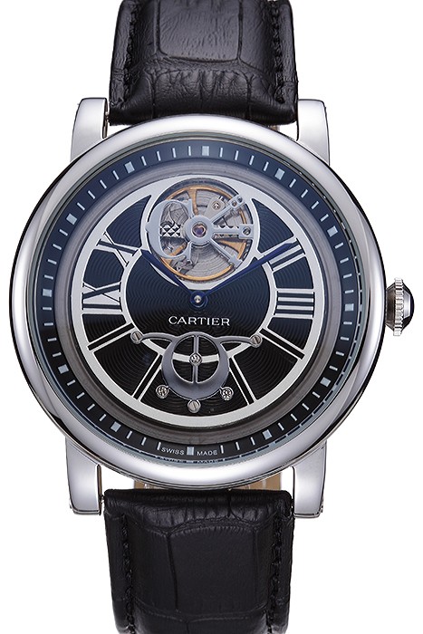Cartier Rotonde Flying Tourbillon Black Dial 621946