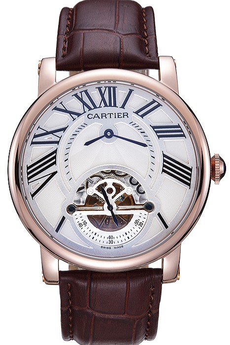 Cartier Rotonde Flying Tourbillon White Dial 621940