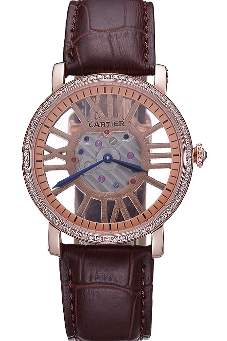 Cartier Rotonde Skeleton Flying Tourbillon Brown 621961