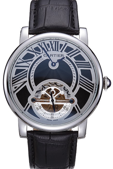 Cartier Rotonde Flying Tourbillon Black Dial 621941