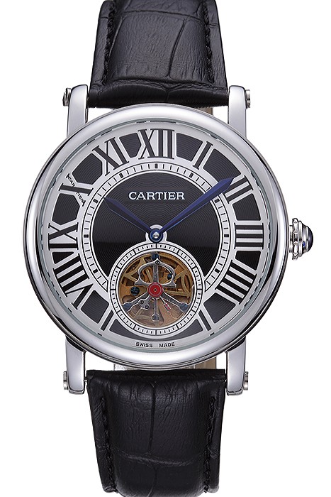 Cartier Rotonde Flying Tourbillon Black Dial 621955