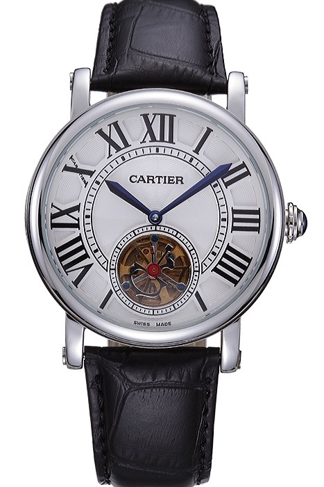 Cartier Rotonde Flying Tourbillon White Dial 621956