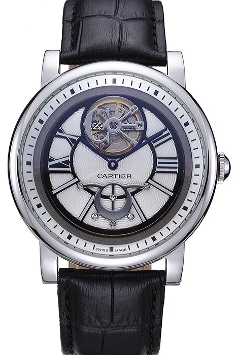 Cartier Rotonde Flying Tourbillon White Dial 621945