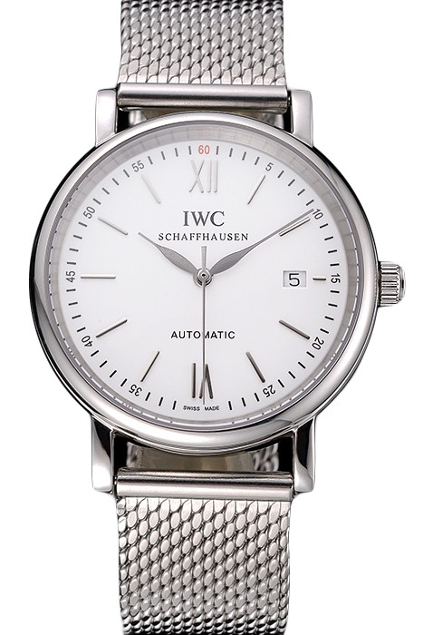 Swiss IWC Portofino Stainless Steel Case White Dial Steel Bracelet  622670