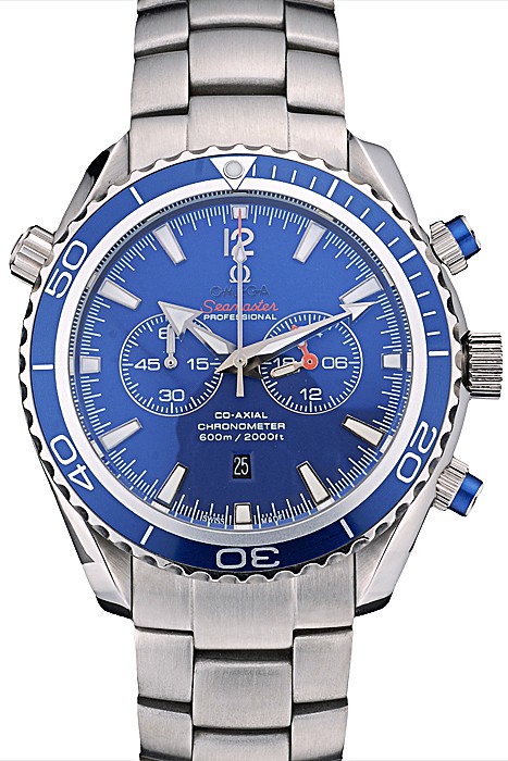 Omega Seamaster Planet Ocean Blue Tachymeter Blue Dial Stainless Steel Strap 80239