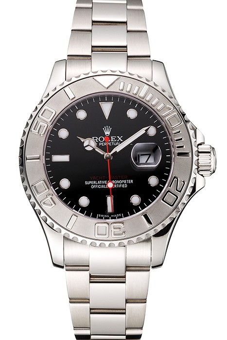 Rolex Yacht-Master Black Dial Stainless Steel Case And Bracelet