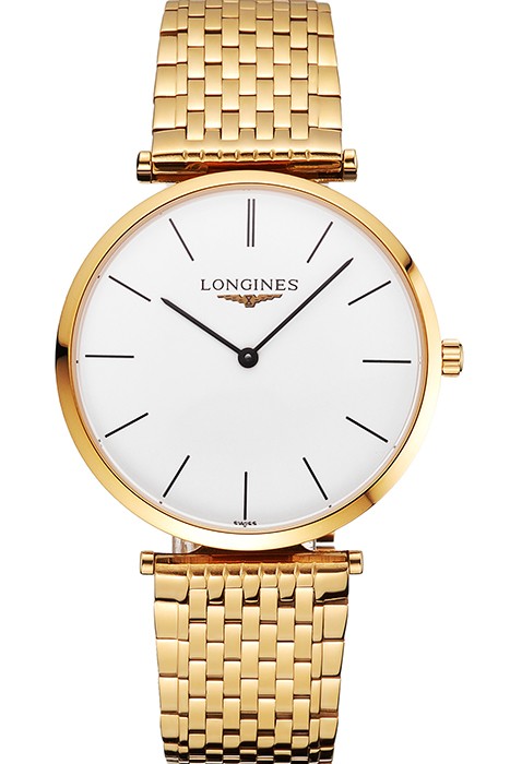 Swiss Longines Grande Classique White Dial Gold Case And Bracelet