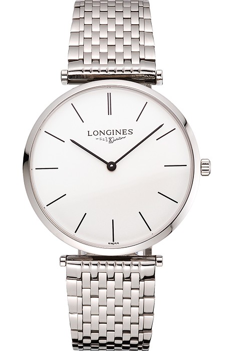 Swiss Longines Grande Classique White Dial Stainless Steel Case And Bracelet