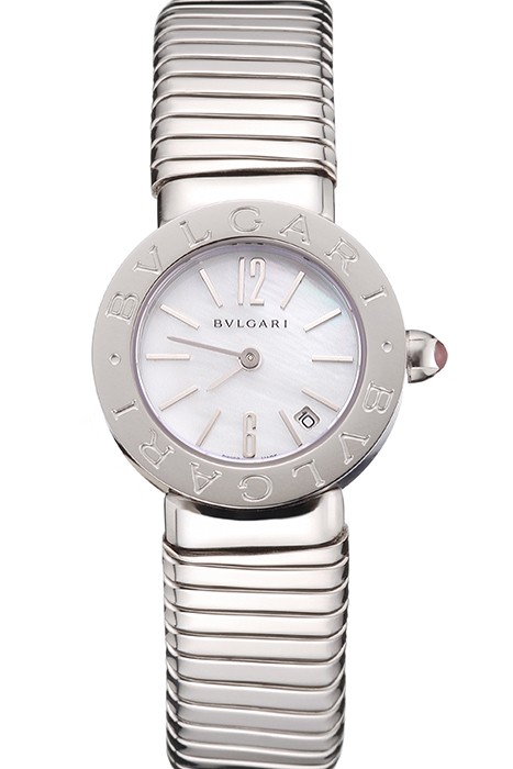 Bvlgari Bvlgari Silver Dial Stainless Steel Case And Tubogas Bracelet