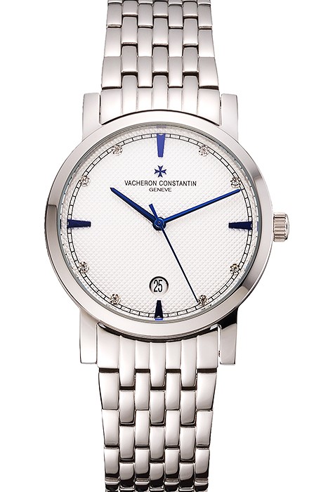 Vacheron Constantin Fine White Dial Stainless Steel Case And Bracelet