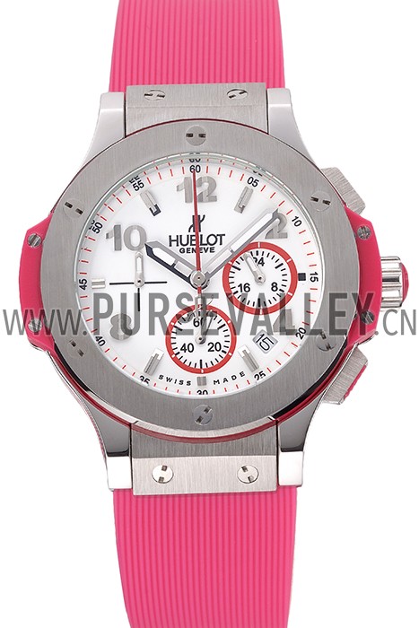 Hublot Big Bang Pink Strap White Dial Watch
