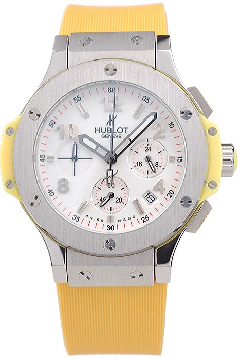 Hublot Big Bang Yellow Strap White Dial Watch 98071