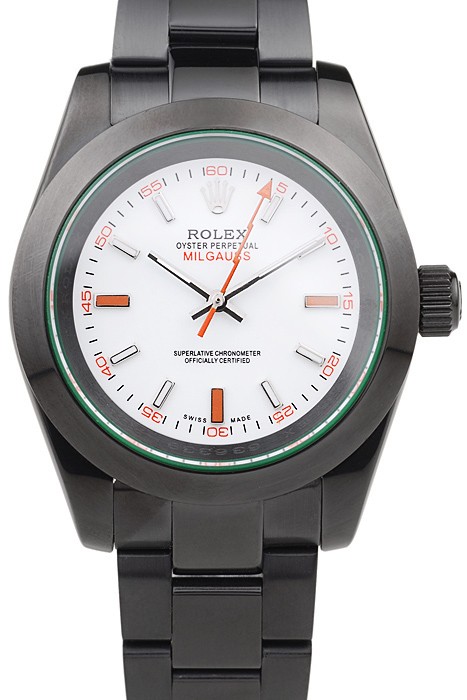 Rolex Milgauss Pro-Hunter Tinted Green Saphire White Dial