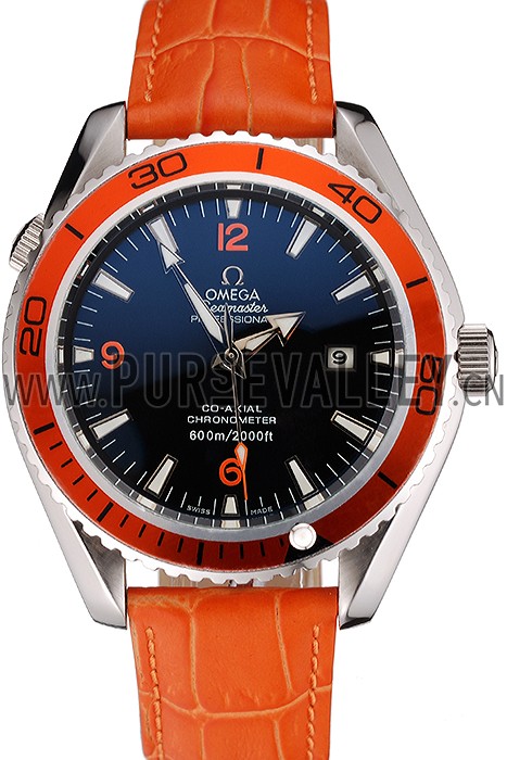 Omega Seamaster Planet Ocean Co-axial Orange Case Black Dial 98100