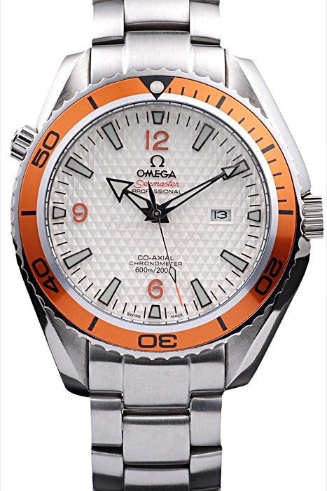 Omega Seamaster Planet Ocean Co-axial Orange Case White Dial
