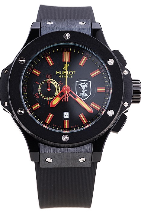 Hublot Limited Edition Ayrton Senna Black Dial Watch Red Hands