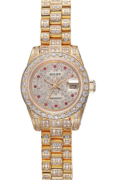Swiss Rolex DateJust Diamond Dial Gold 622024