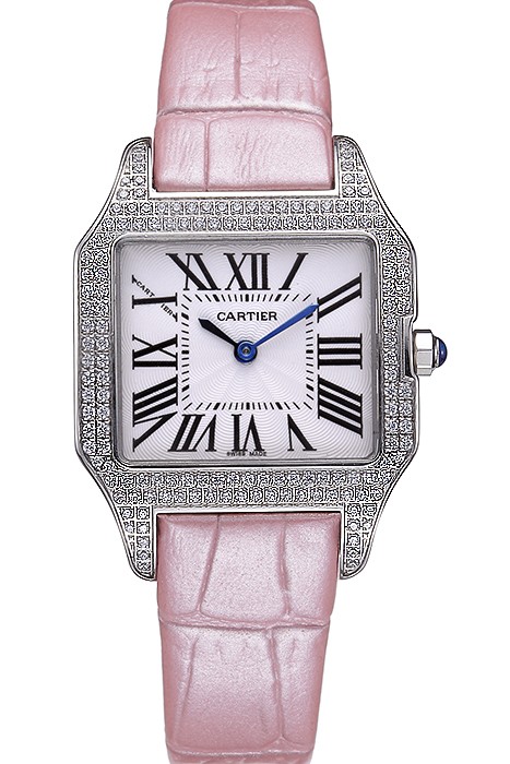 Cartier Santos 100 Diamond Silver Bezel 621910