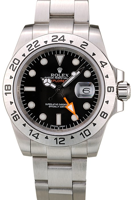 Rolex Explorer Stainless Steel Bezel Black Dial  Tachymeter