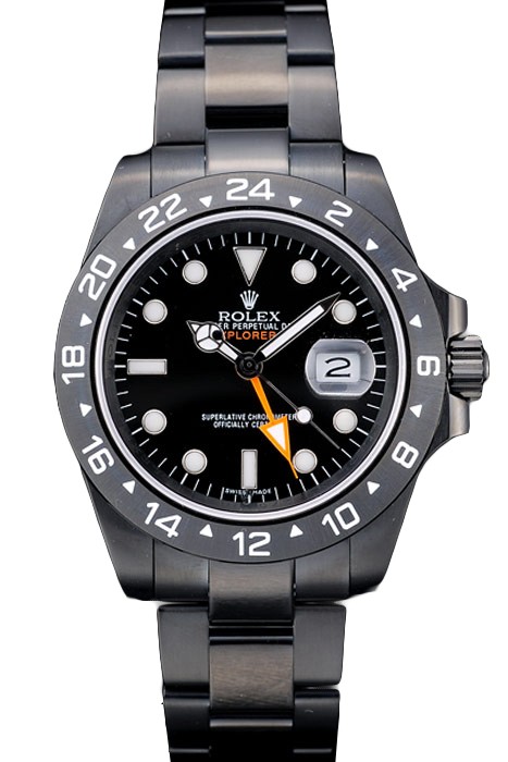 Rolex Swiss Explorer Black Ceramic Bezel Black Dial Tachymeter 98239