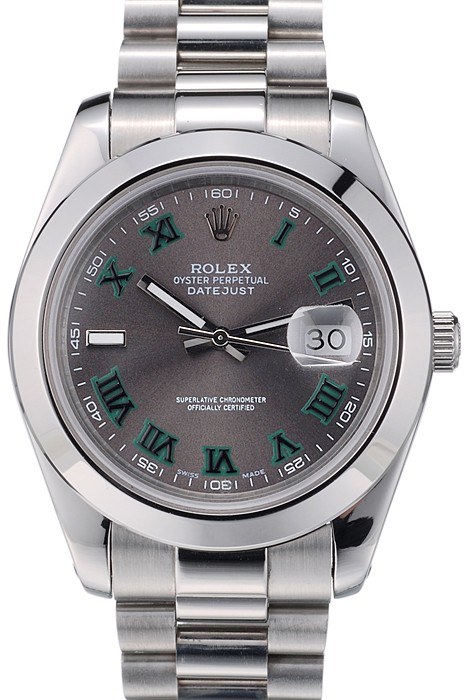 Rolex DateJust Grey Dial Stainless Steel Strap 41982