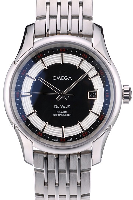 Omega Swiss DeVille Stainless Steel Bezel Black Dial 7600