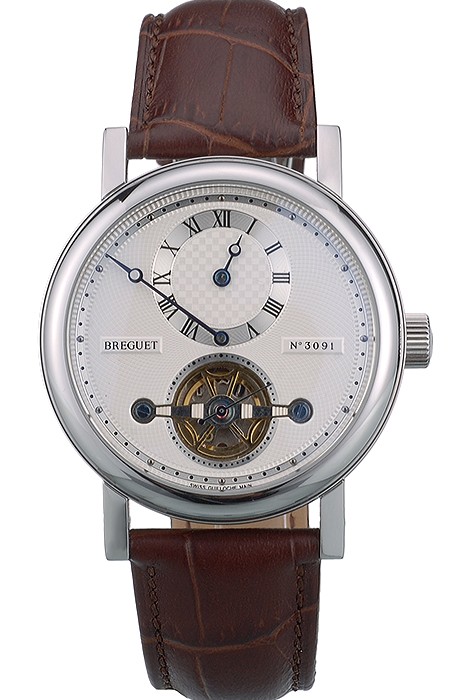 Breguet Classique Complications Stainless Steel Case Brown Leather Strap 80159
