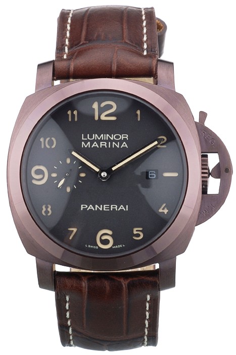 Panerai  Luminor Brown Leather Strap Black Dial 80161