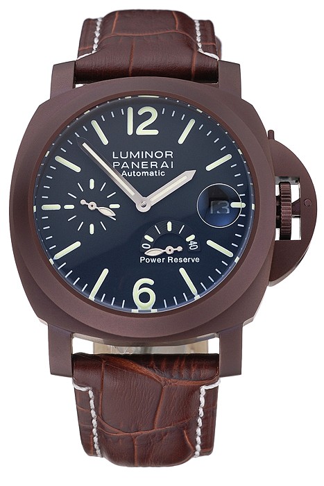 Panerai  Luminor Brown Leather Strap Black Dial 80162
