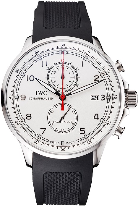 IWC Portugieser Yacht Club White Dial Stainless Steel Case Black Rubber Strap