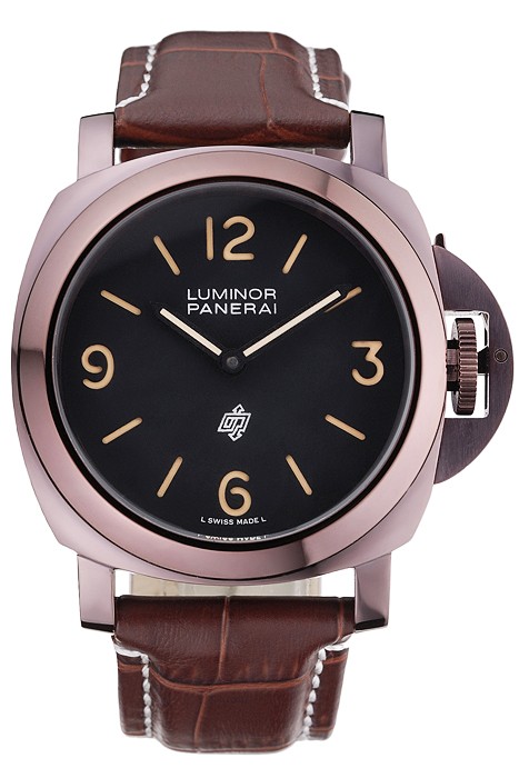 Panerai  Luminor Brown Leather Strap Black Dial 80164
