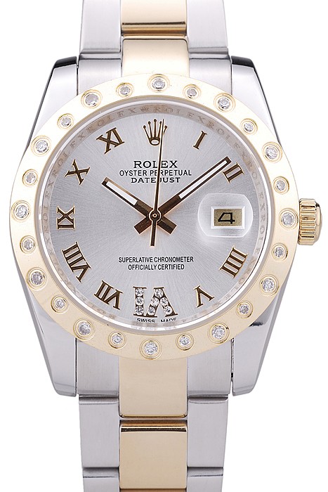 Rolex Datejust Diamond Bezel White Dial 7464