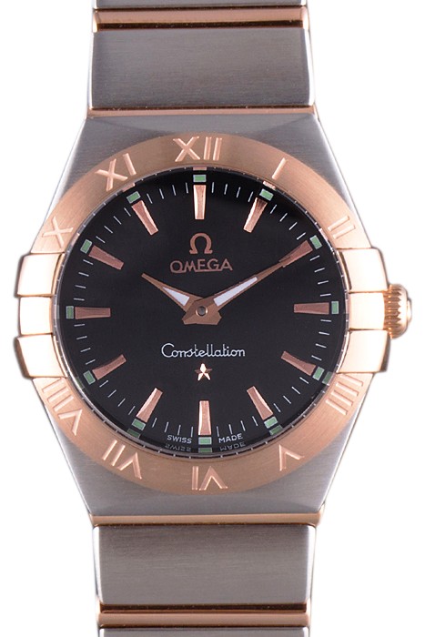 Omega Constellation Rose Gold Bezel Two Tone Band som100  621480