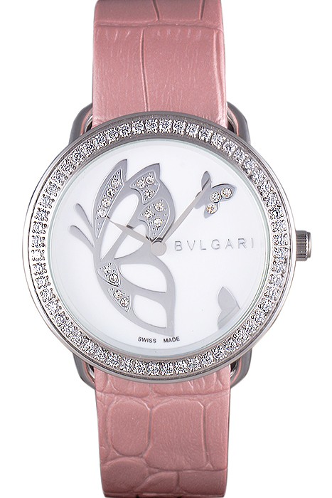 Bvlgari ZERO1 Butterfly Motif Light Pink Leather Band  621584